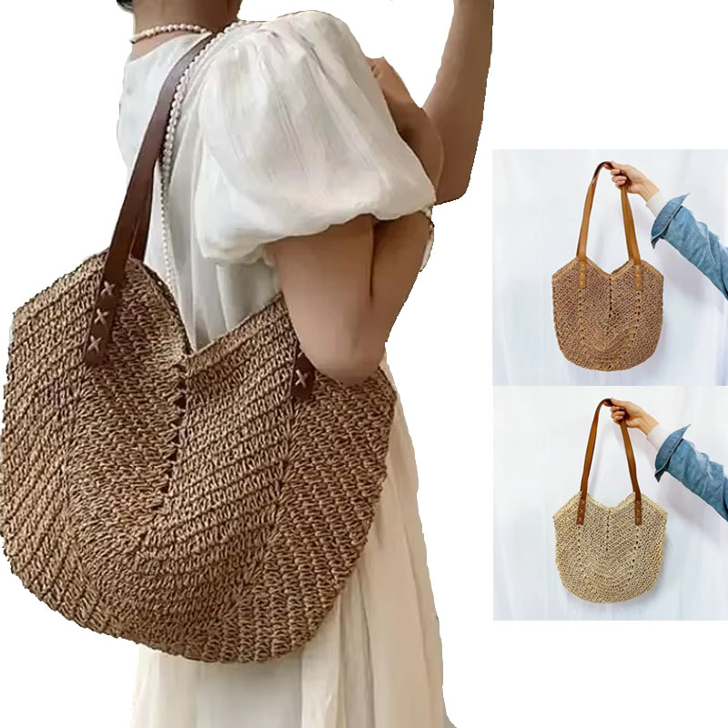 Crochet Bag Raffia - 2026 Yaz El Çantası Oyuk Rafya