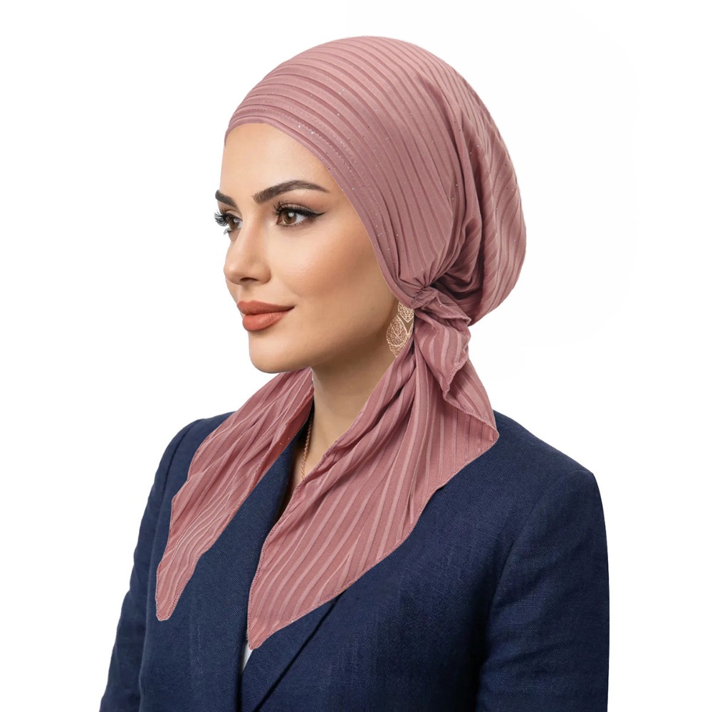 Headband Summer Knit - Trendy Esnek Kumaş Önceden Bağlanmış Türban