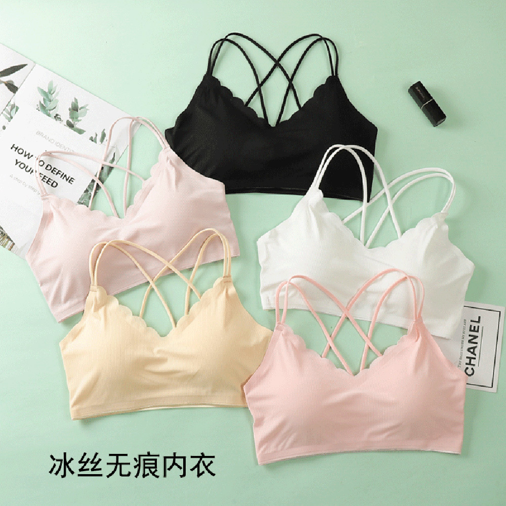 Bralette Triangle Set - 3D seksi iç çamaşırı dikişsiz spor