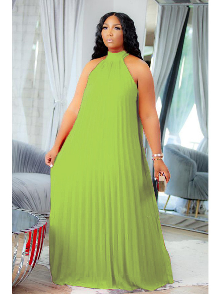 Maxi Dress Halter - Wmstar artı boyutu kadınlar uzun elbise