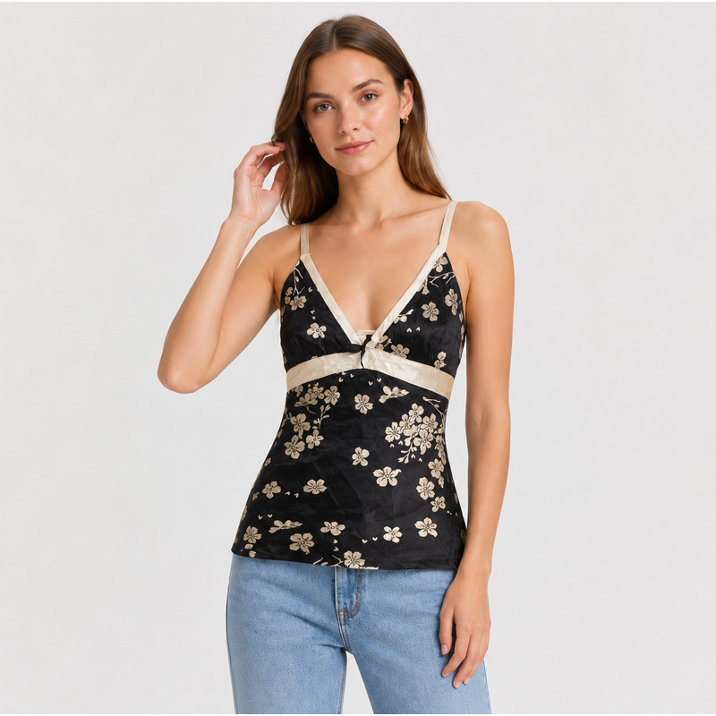 Yaz Kadın Çiçekli Cami Üst Y2K - Romper Floral Print incelemesi ve fiyatı