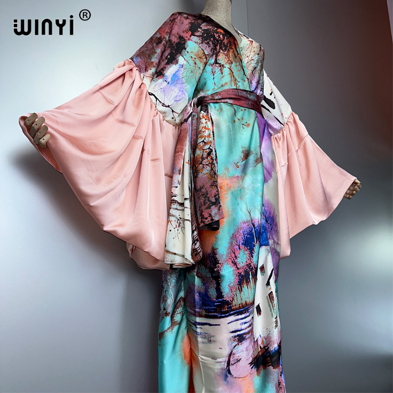 WINYI Yaz Kimono parti elbise  - Cover Up Kaftan incelemesi ve fiyatı