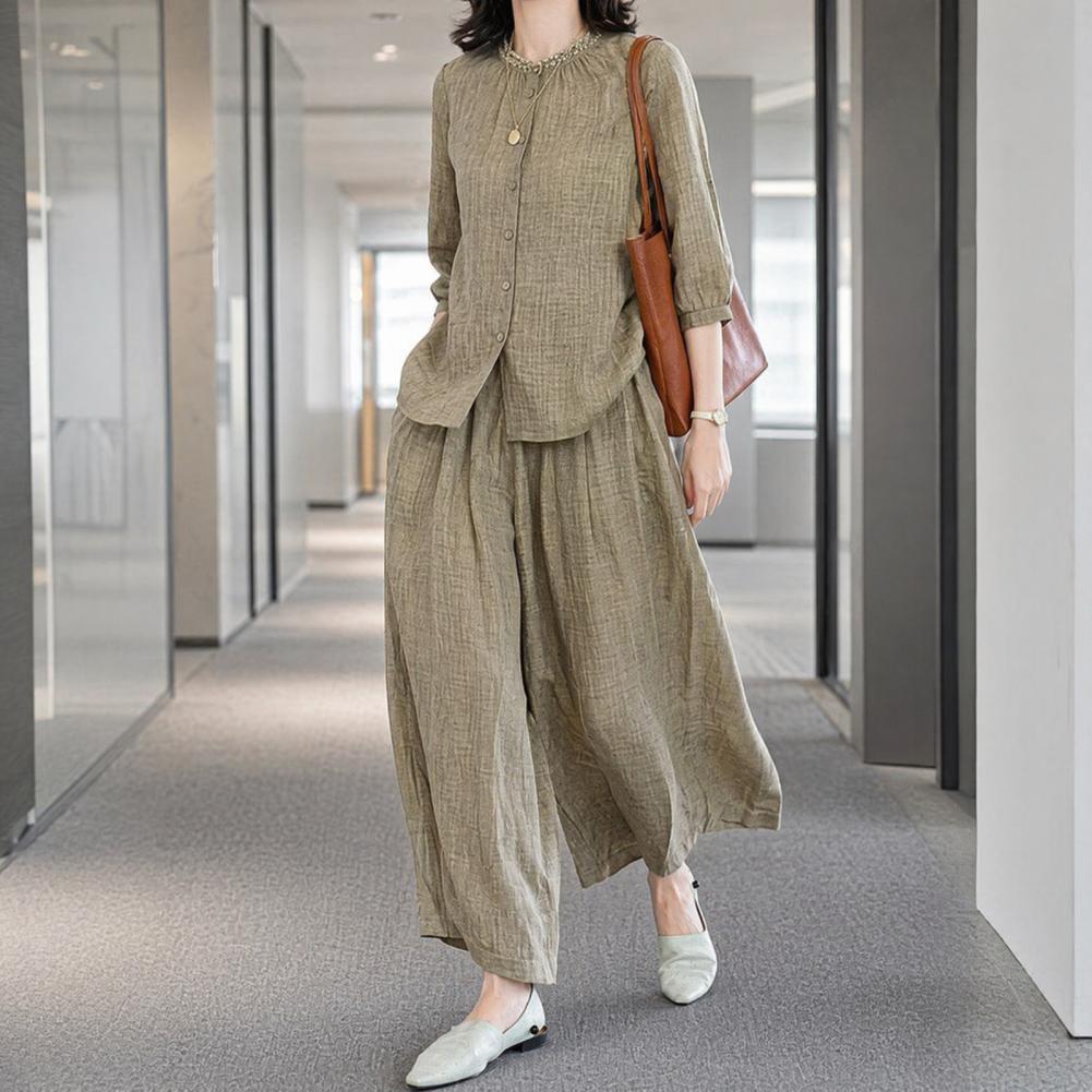 2026 Büyük Beden Günlük Takım  - Linen Pant Wide incelemesi ve fiyatı