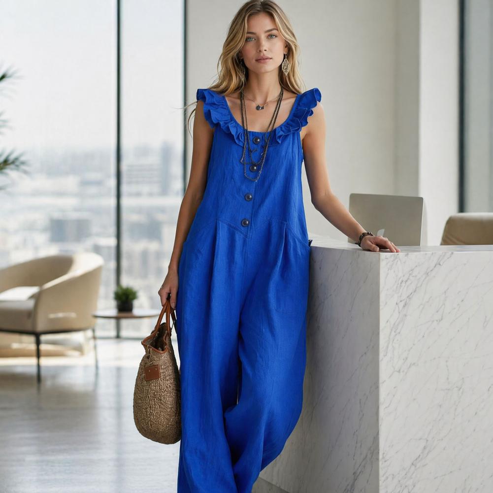 Rahat Kesim Tulum Kadın Kadın  - Jumpsuit Linen Relaxed incelemesi ve fiyatı