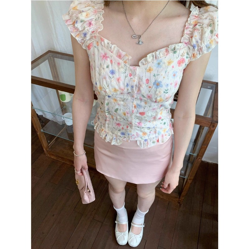 Ezgaga Gömlek Kadın Tatlı Çiçe - Romper Floral Print incelemesi ve fiyatı