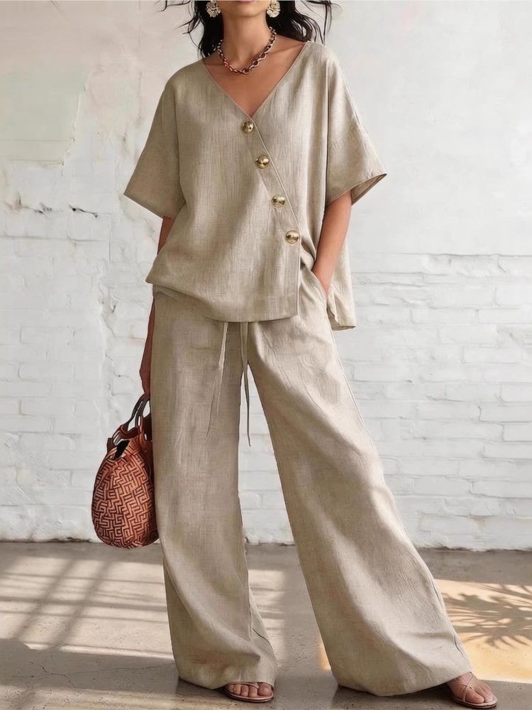 Günlük Pamuklu Bol Pantolon Ta - Linen Pant Wide incelemesi ve fiyatı
