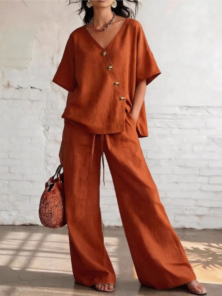 Günlük Pamuklu Bol Pantolon Ta - Linen Pant Wide incelemesi ve fiyatı