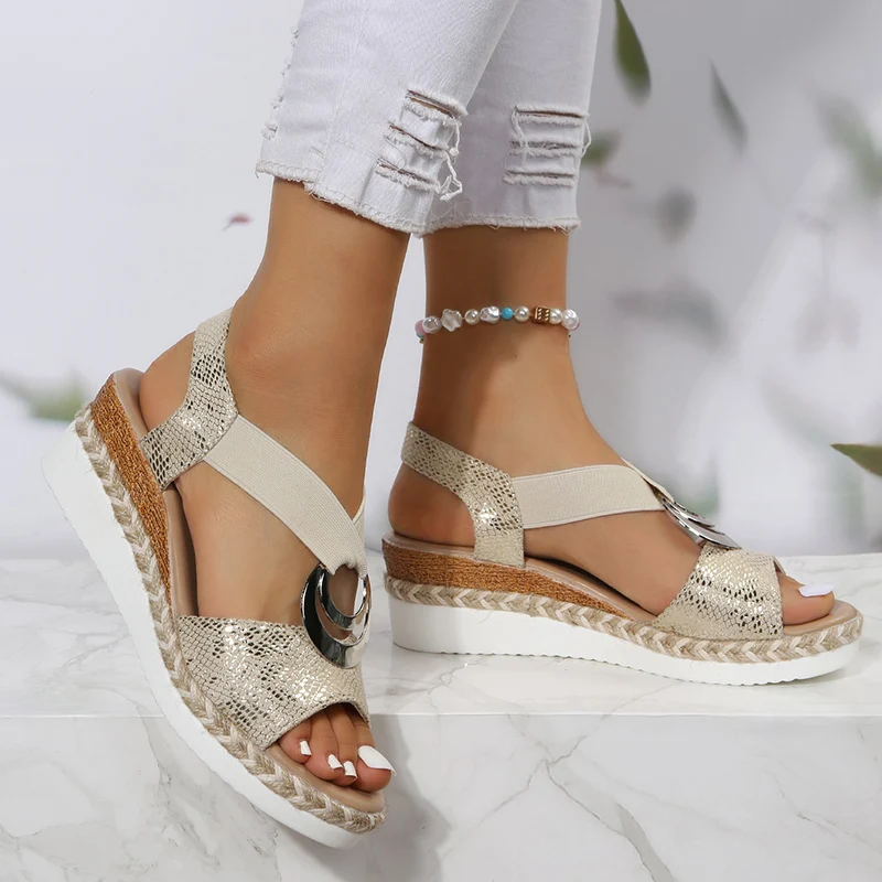 Metal Toka Kama Sandalet Kadın - Wedge Espadrille Women incelemesi ve fiyatı