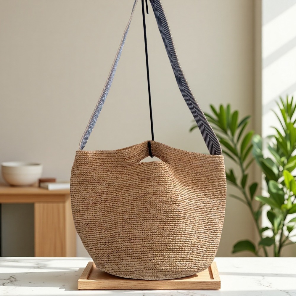 Yeni Rafya Gökkuşağı Kova Çant - Crochet Bag Raffia incelemesi ve fiyatı