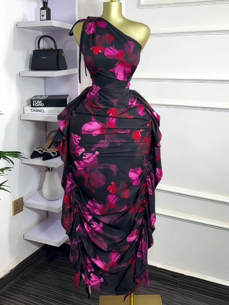 Kadınlar Çiçek Baskılı Bir Omu - Midi Skirt Floral incelemesi ve fiyatı
