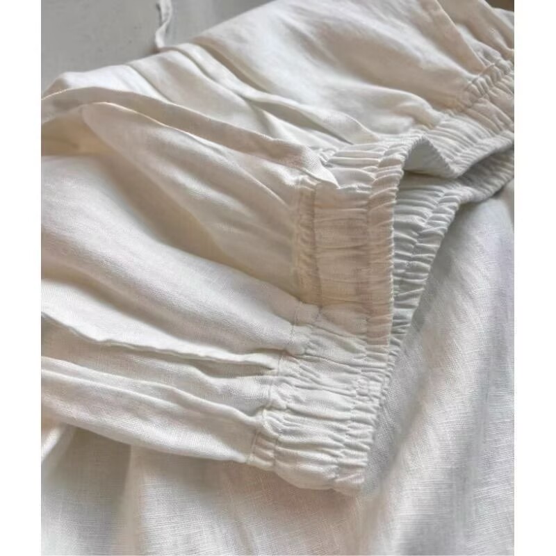 Kore beyaz pamuklu keten geniş - Linen Pant Wide incelemesi ve fiyatı