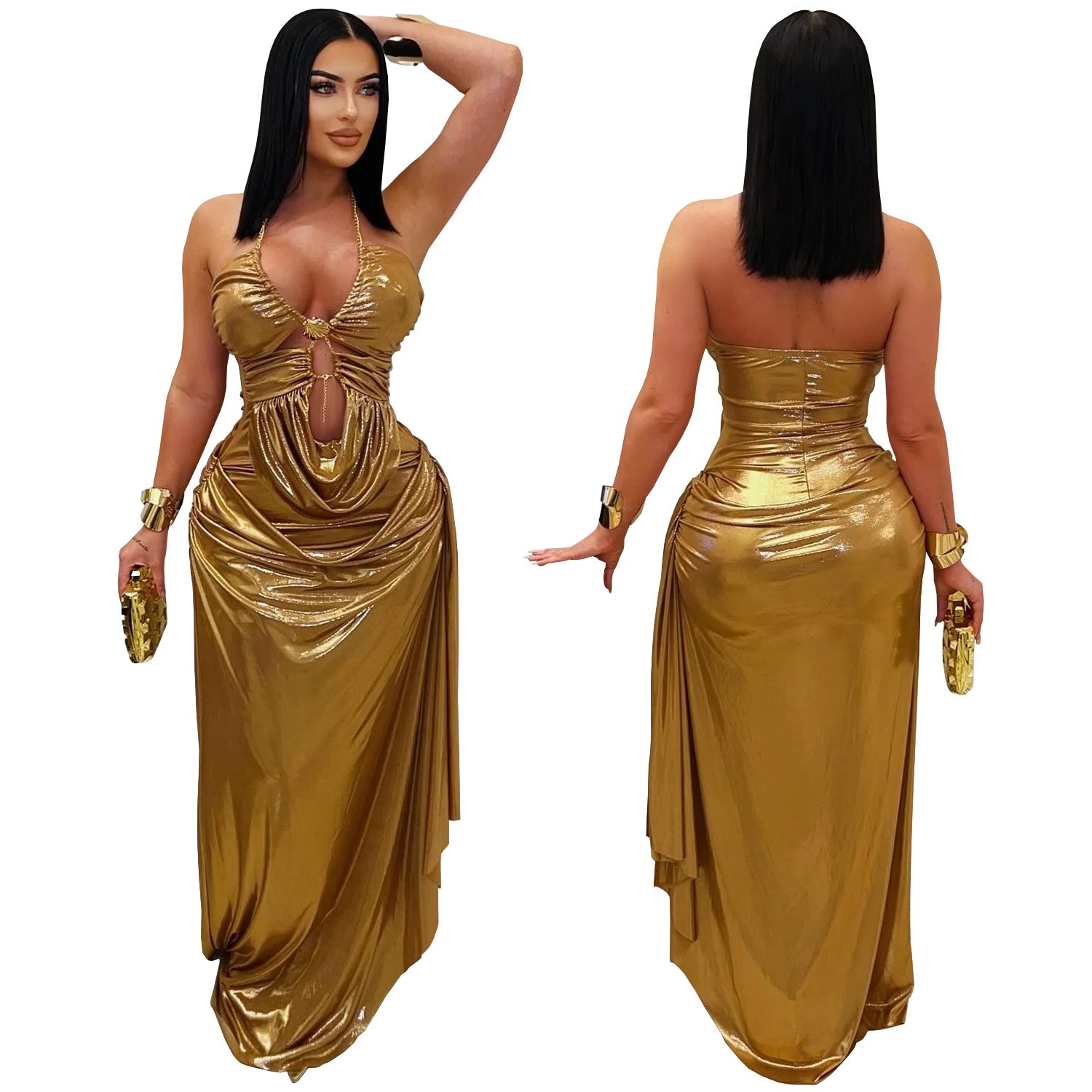 Düğün Konuğu Elbisesi Abiye Bo - Maxi Dress Halter incelemesi ve fiyatı