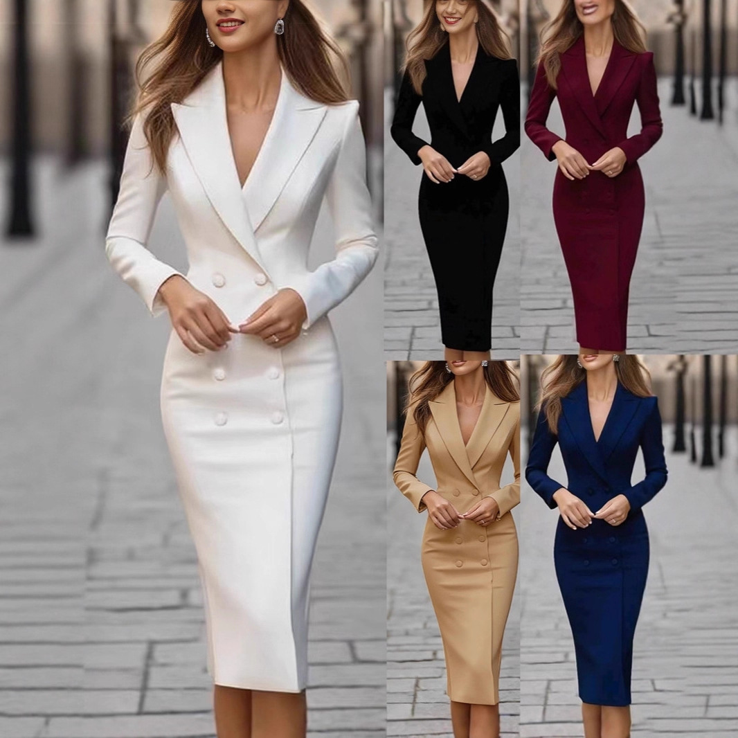 Saf Renkli İnce Çift Düğmeli P - Linen Dress Wrap incelemesi ve fiyatı