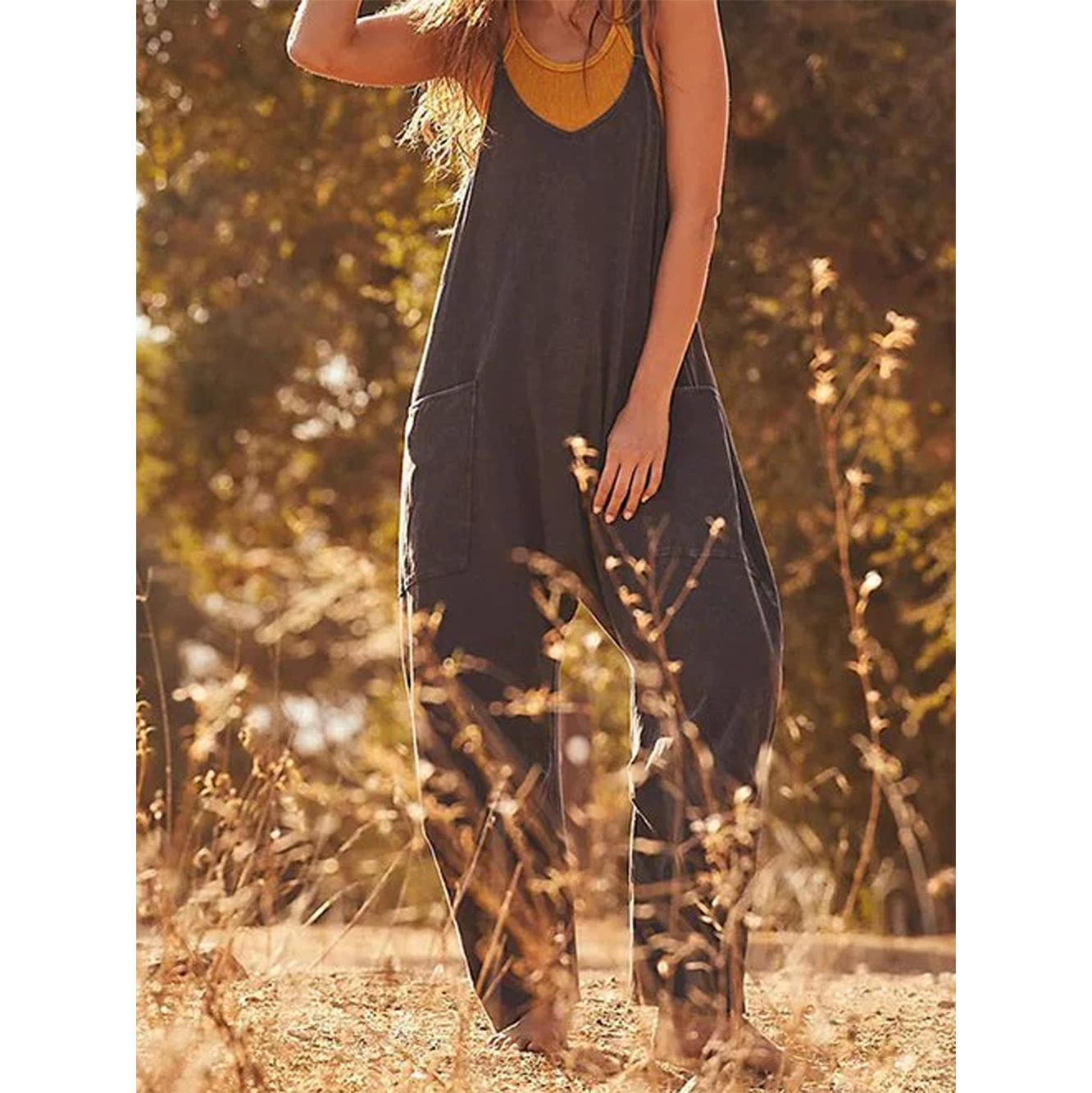Bol Yaz Tulumu Rahat Geniş Paç - Jumpsuit Linen Relaxed incelemesi ve fiyatı